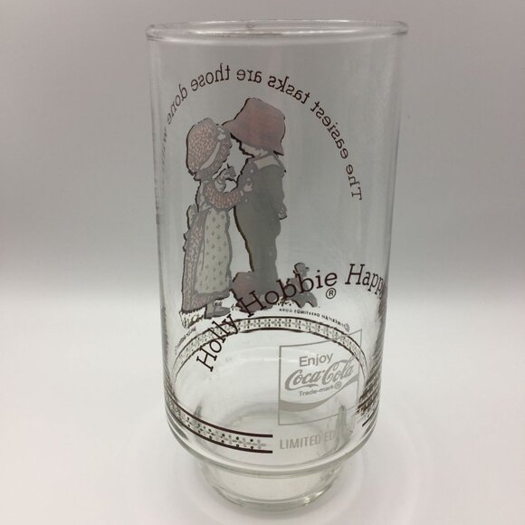 Vintage Limited Edition 6" Holly Hobbie Coca-Cola Drinking Glass Tasks Done Love - Picture 4 of 11